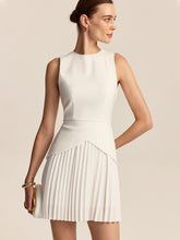 Plise Etekli Mini Elbise