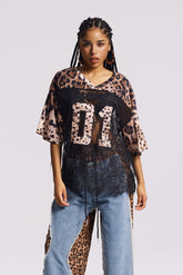 Binyamin Dantel Tişört Kahverengi