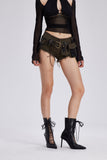 Charna Saçaklı Tokalı Şort