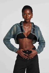 Ellis Deconstruct Çivili Patchwork Ceket