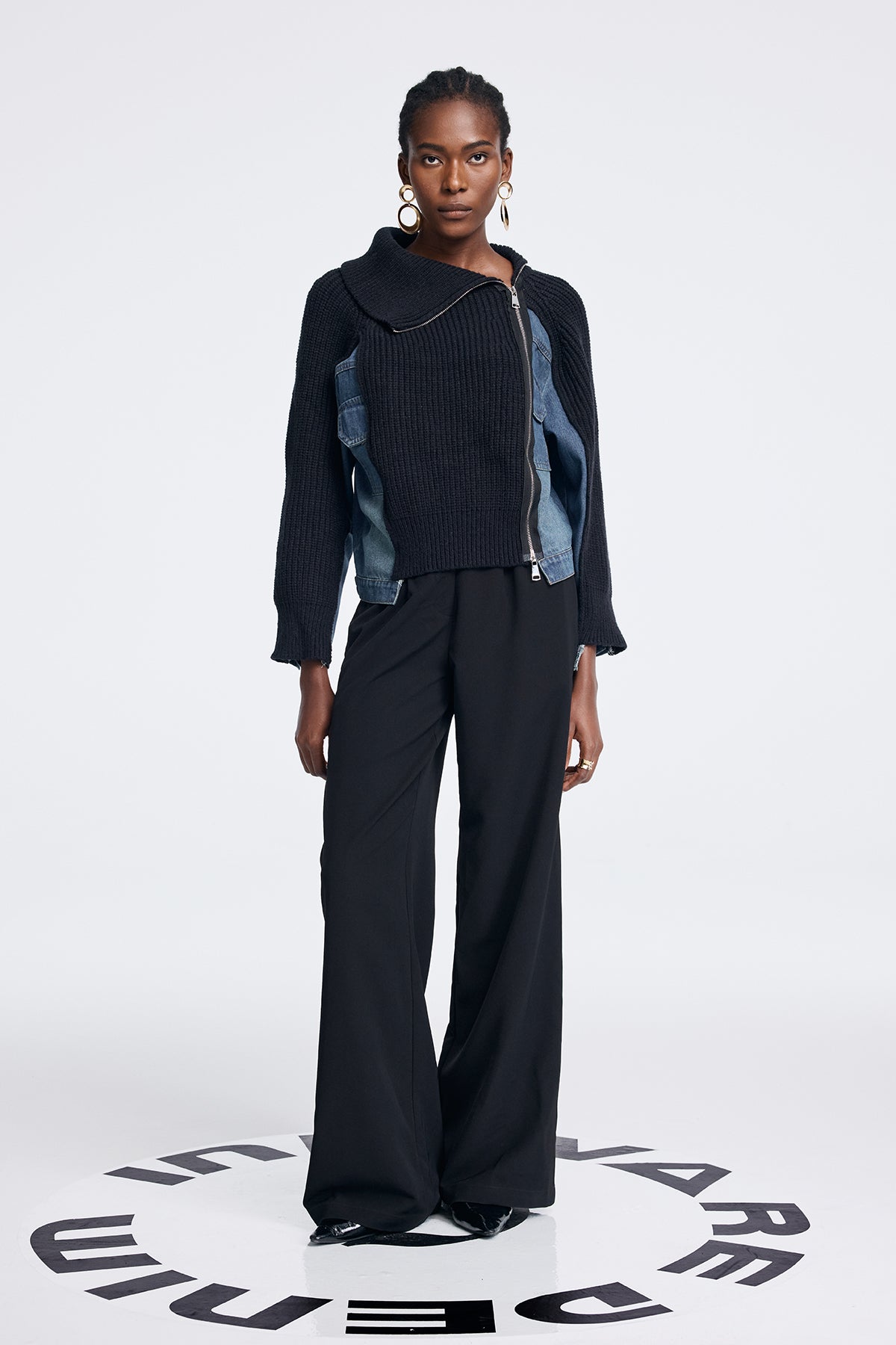 Anxhela Deconstruct Asimetrik Örgü Üst