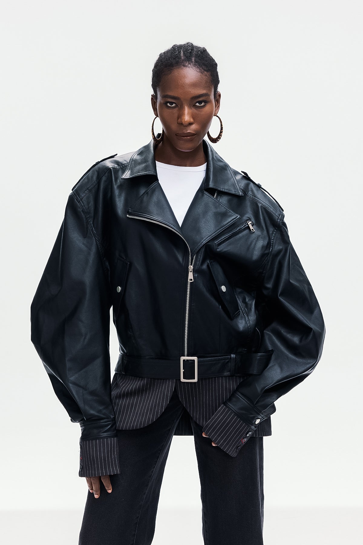 Bonita Deconstruct Tokalı Deri Ceket