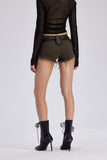 Charna Saçaklı Tokalı Şort